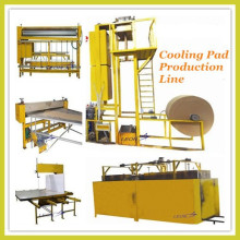 Evaporative cooling pad production line